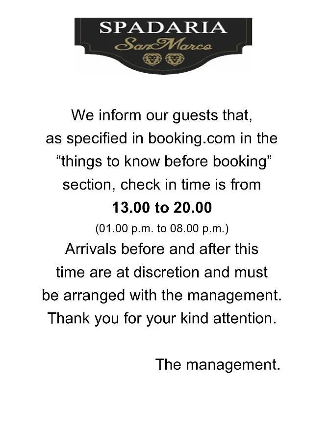 Spadaria San Marco Guest House Venezia 0*,